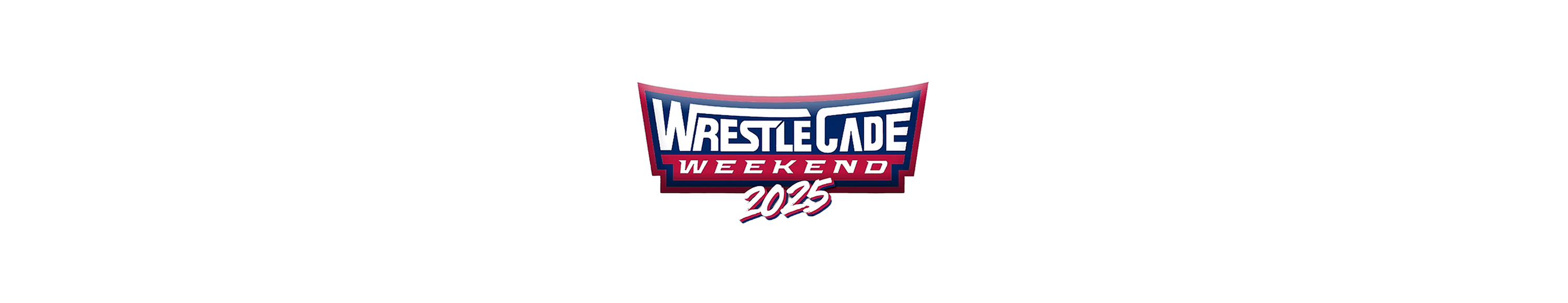 Three logos are displayed side by side: XP Network, WrestleCade Weekend 2025, and the Fourth Rope wrestling ring logo.