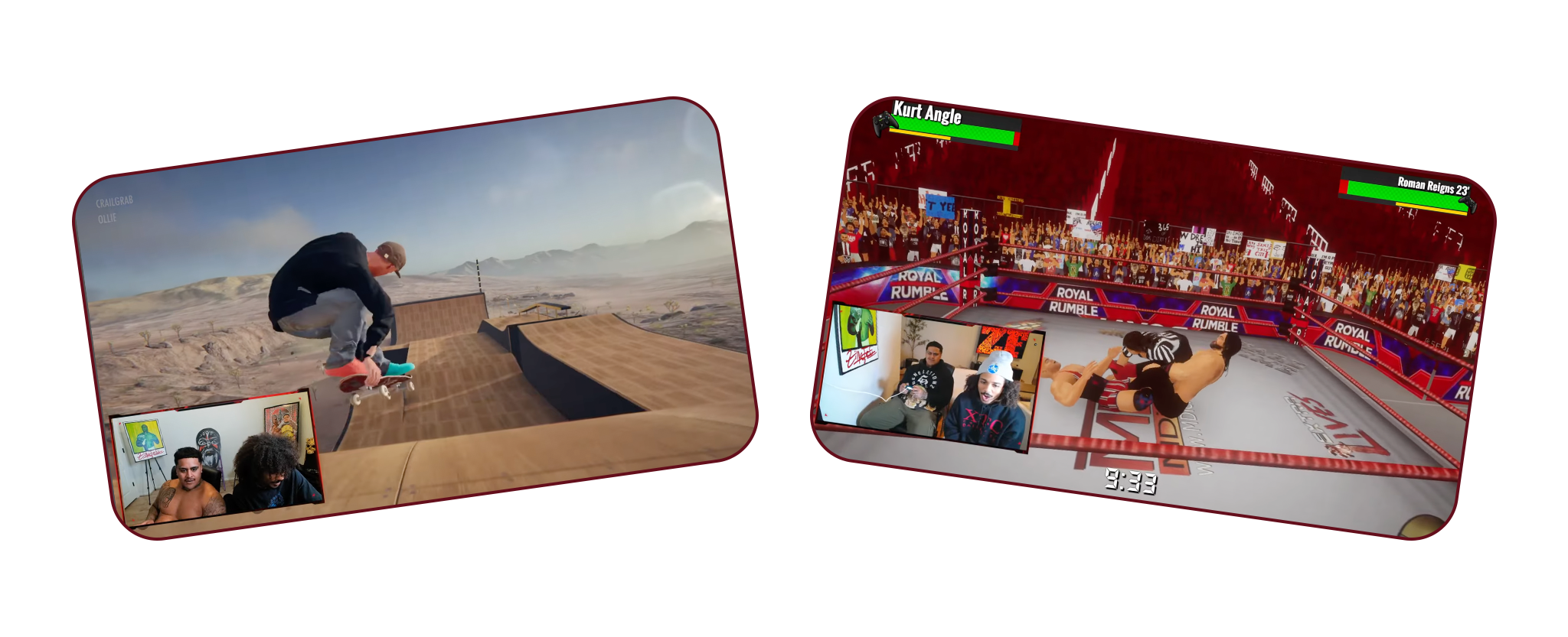 2 photos from 2 differnt streams