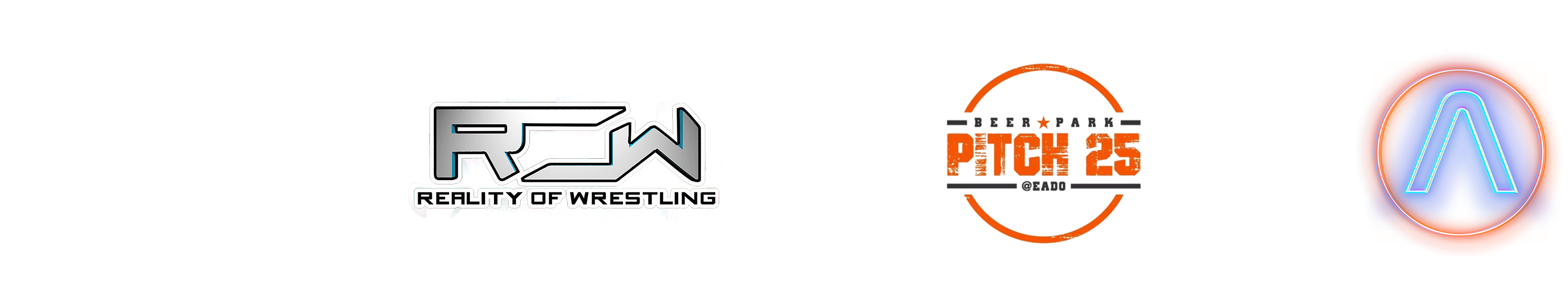 A row of logos displays XP Network, Reality of Wrestling, Pitch 25, and an illuminated XP icon on a black background.