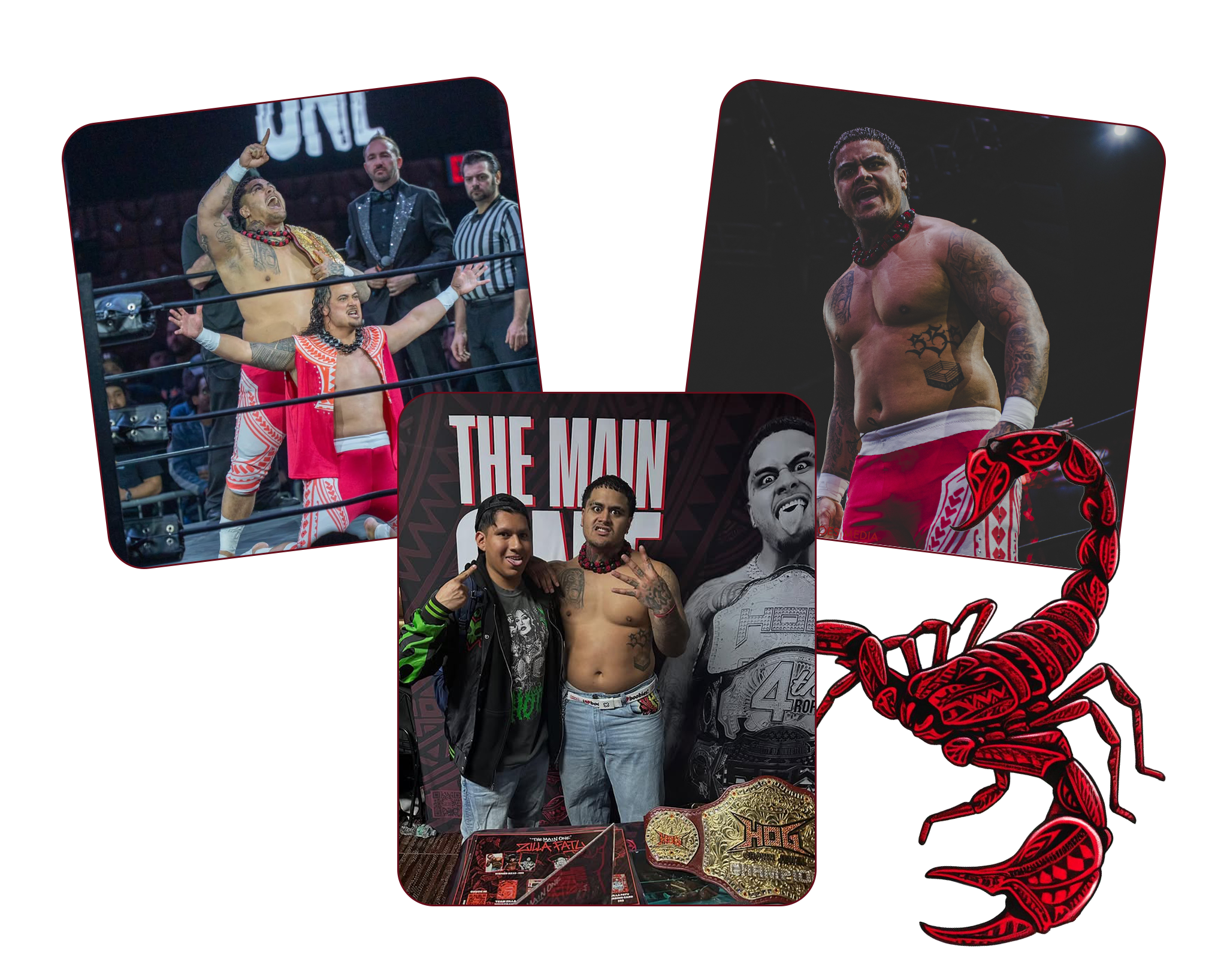 3 photos of zilla from HOG Winter Warfare event and zillas scorpion floating thru the element